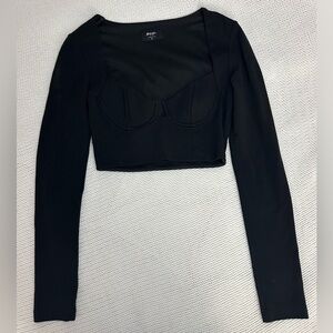 Nasty Gal Franki Long Sleeve Bustier Size S
